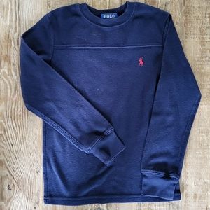 Polo by Ralph Lauren Navy Thermal Long Sleeved Shirt 8